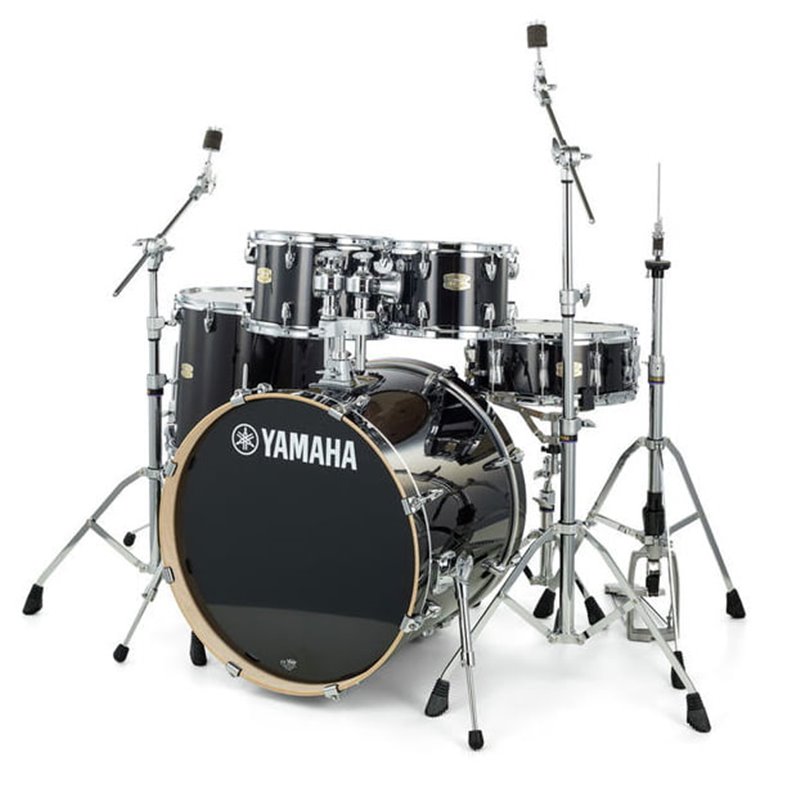 YAMAHA STAGE CUSTOM STARDARD SET RAVEN BLACK BATTERIA ACUSTICA NERO CON HARDWARE SET COMPLETO NERO