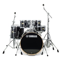 YAMAHA STAGE CUSTOM STARDARD SET RAVEN BLACK BATTERIA ACUSTICA NERO CON HARDWARE SET COMPLETO NERO