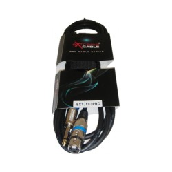 EXTREME CAVO AUDIO 3 METRI 1 CONNETTORE JACK MASCHIO 1 XLR FEMMINA + STRAP + 12 ANELLINI CONNETTORI SMONTABILI METALLO ANTISCIVO