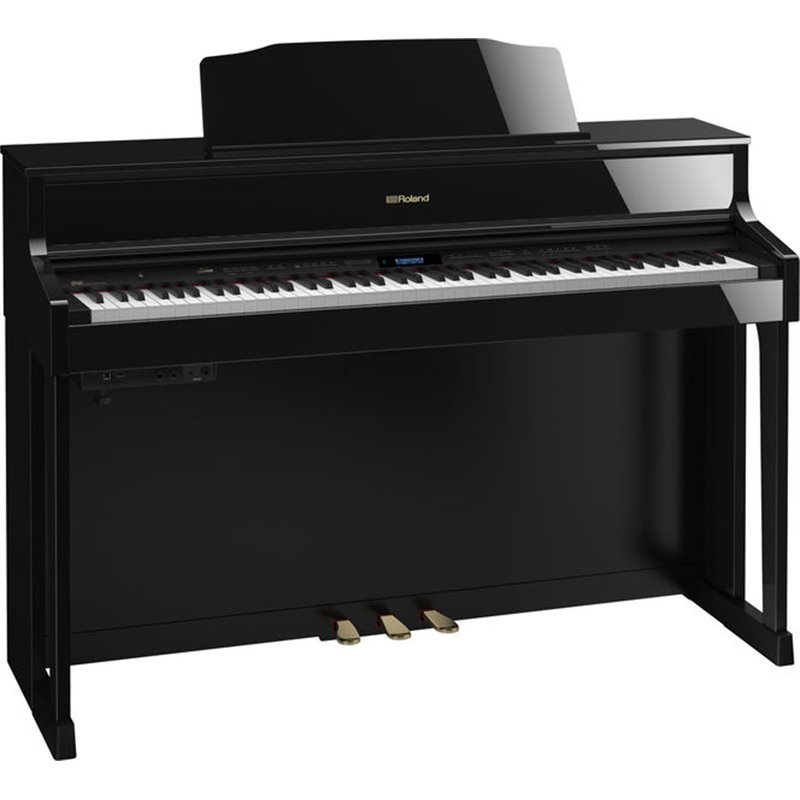 ROLAND HP605 PE  POLISHED BLACK PIANOFORTE DIGITALE VERTICALE 88 TASTI NERO LUCIDO