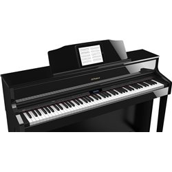 ROLAND HP605 PE  POLISHED BLACK PIANOFORTE DIGITALE VERTICALE 88 TASTI NERO LUCIDO