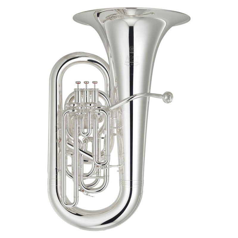 YAMAHA YEB-632S 02 SILVER TUBA IN Eb IN OTTONE CHIAVE TUBA Eb DIAMETRO CAMPANA 446mm COLORE ARGENTO