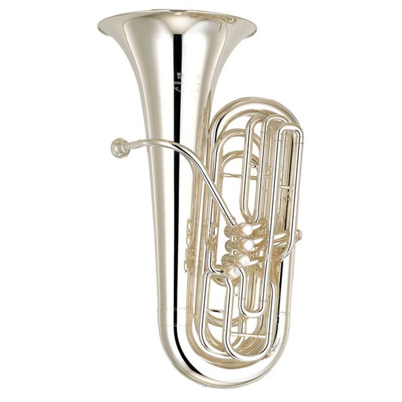 YAMAHA YEB-621s  SILVER TUBA PROFESSIONALE IN Bb IN OTTONE CHIAVE TUBA Bb DIAMETRO CAMPANA 366mm COLORE ARGENTO