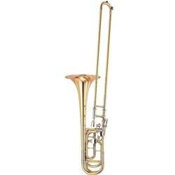 YAMAHA YBL-822G XENO BASS TROMBONE TONO Bb,F,D PLACCATO ORO IN OTTONE + ASTUCCIO E BOCCHINO