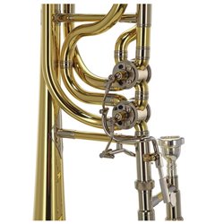 YAMAHA YBL-830 XENO BASS TROMBONE TONO Bb,F,D,Gb LACCATO ORO IN OTTONE + CUSTODIA E BOCCAGLIO