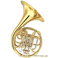YAMAHA YHR-567GDB CORNO DOPPIO FRANCESE TONO CHIAVE F,Bb LACCATO ORO IN OTTONE + ASTUCCIO E BOCCAGLIO 32C4