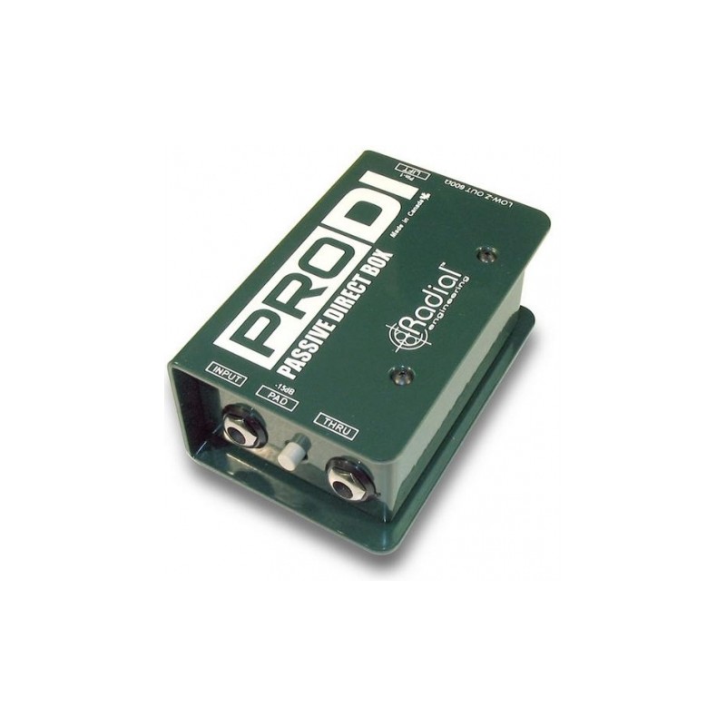 RADIAL PRODI DIRECT BOX PASSIVA PRO DI BOX SINGOLA MONO TRASFORMATORE 140 KOHM PER CHITARRA BASSO TASTIERA