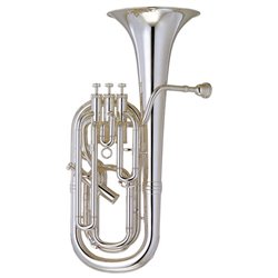 YAMAHA YBH-621 S SILVER BARITONO IN CHIAVE Bb OTTONE GIALLO PLACCATO IN ARGENTO + BOCCAGLIO 45C2