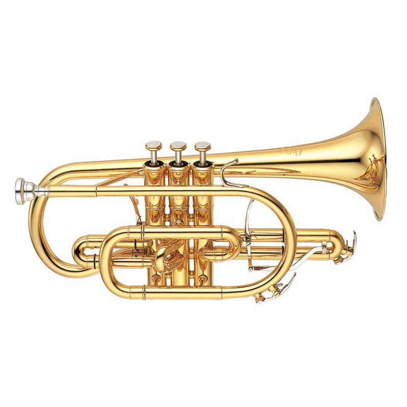 YAMAHA YCR-8335 G 02 CORNETTA IN SIB LACCATO TRASPARENTE IN OTTONE DORATO + BOCCAGLIO E CUSTODIA
