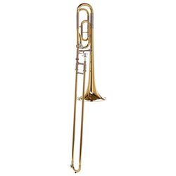 YAMAHA YSL-640 TROMBONE TENORE IN Bb / F LACCATO ORO IN OTTONE + CUSTODIA  E BOCCAGLIO