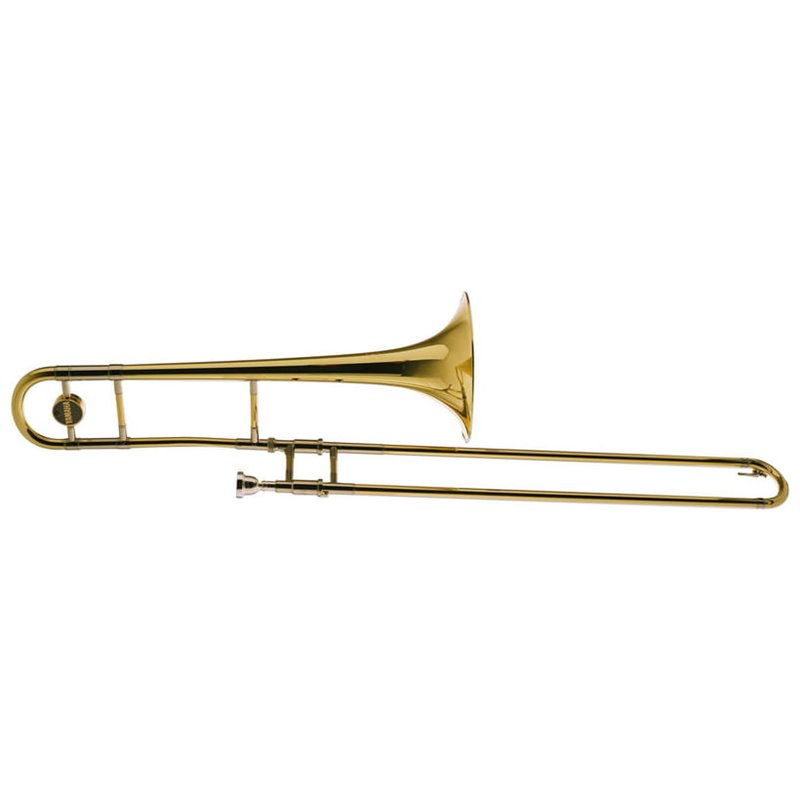 YAMAHA YSL-881 TROMBONE TENORE LACCATO TRASPARENTE IN OTTONE + CUSTODIA  E BOCCAGLIO