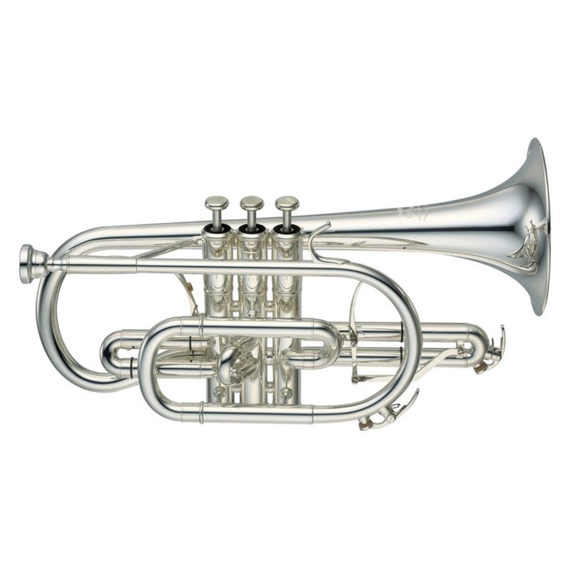 YAMAHA YCR-8335 GS 02 CORNETTA IN SIB PLACCATO ARGENTO IN OTTONE DORATO + CUSTODIA E BOCCAGLIO