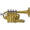YAMAHA YTR-6810 TROMBA PICCOLA IN SIB LACCATO ORO IN OTTONE + CUSTODIA E BOCCAGLIO