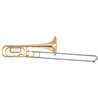 YAMAHA YBL-421 GE TROMBONE IN Bb/F LACCATO TRASPARENTE IN OTTONE DORATO + CUSTODIA E BOCCAGLIO