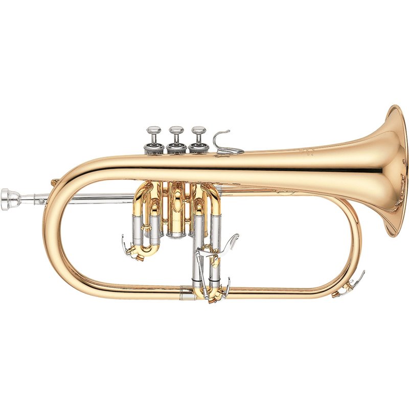 YAMAHA YFH631 G FLICORNO SOPRANO IN SIb LACCATO TRASPARENTE IN OTTONE DORATO + CUSTODIA E BOCCAGLIO