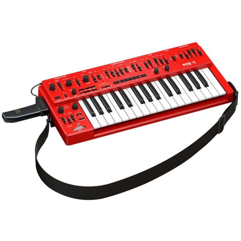 BEHRINGER MS-1 MKII RED SINTETIZZATORE ANALOGICO 32 TASTI SEMI-PESATI ARPEGGIATORE E SEQUENCER INCORPORATI