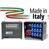POWERBOX CUBO PORTATILE SPIE RETE INGRESSO SPINA 63A MASCHIO 5P USCITE 12 PRESE CEE 16A 2P+T