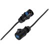 PROLUNGA CORRENTE 5 METRI CEE 32A 1PH+N+E IP44 3POLI 230V 7000W CAVO NEOPRENE/H07RN-F 3X6MM2 SPINA-PRESA MASCHIO-FEMMINA NERE