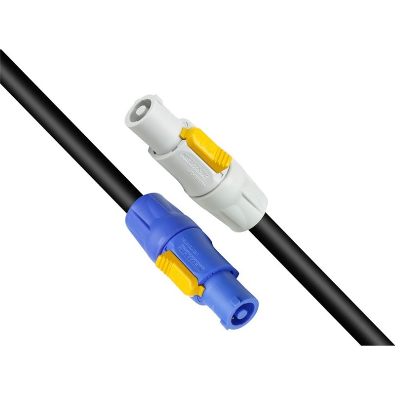 CAVO ALIMENTAZIONE RETE 1 MT NEUTRIK POWERCON 16A DA NAC3FCA A NAC3FCB POWER-LINK-CORD ISOLAMENTO NEOPRENE H07RN-F 3X2.5MM2