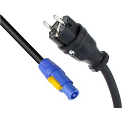 CAVO ALIMENTAZIONE RETE 5 MT NEUTRIK POWERCON 20A NAC3FCA A PCE-324015 SCHUKO 16A-3P POWER-LINK-CORD ISOLAMENTO NEOPRENE H07RN-F