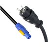 CAVO ALIMENTAZIONE RETE 1 MT NEUTRIK POWERCON 20A NAC3FCA A PCE-324015 SCHUKO 16A-3P POWER-LINK-CORD ISOLAMENTO NEOPRENE H07RN-F