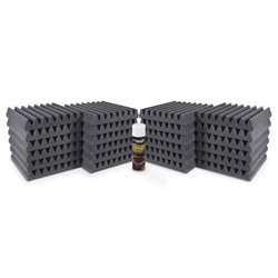 UNIVERSAL ACOUSTICS SOLAR SYSTEM PLUTO 1 KIT 24 PANNELLI TRATTAMENTO ACUSTICO GRIGI 30 x 30