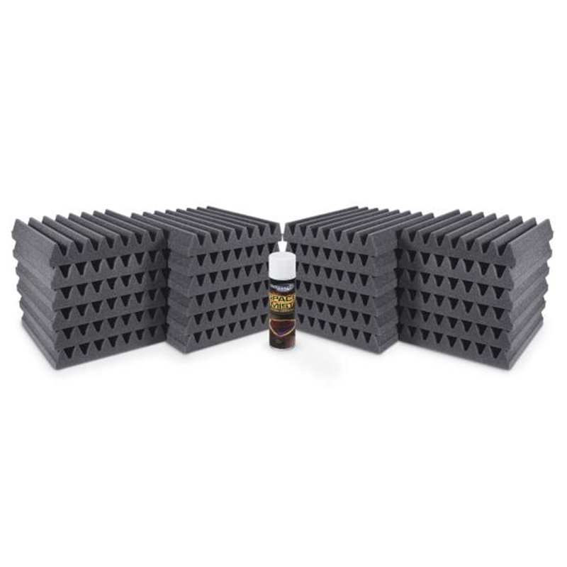 UNIVERSAL ACOUSTICS SOLAR SYSTEM PLUTO 1 KIT 24 PANNELLI TRATTAMENTO ACUSTICO GRIGI 30 x 30