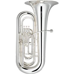 YAMAHA YBB-632S NEO BASSO TUBA IN SIb ARGENTATO 4 PISTONI CAMPANA 500MM SILVER PLATED