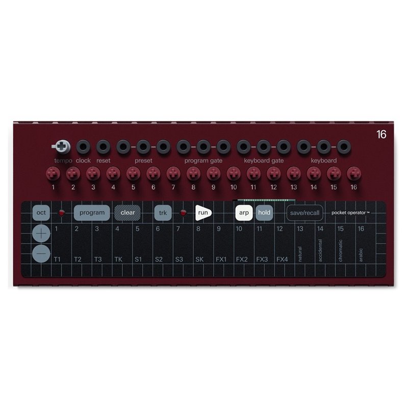 TEENAGE ENGINEERING PO MODULAR 16 TASTIERA E STEP SEQUENCER 16 SLOT CON 4 TRACCE PER SLOT E 1 PATTERN PER TRACCIA