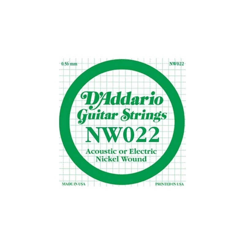 D'ADDARIO NW022  CORDA SINGOLA PER CHITARRA ACUSTICA/ELETTRICA