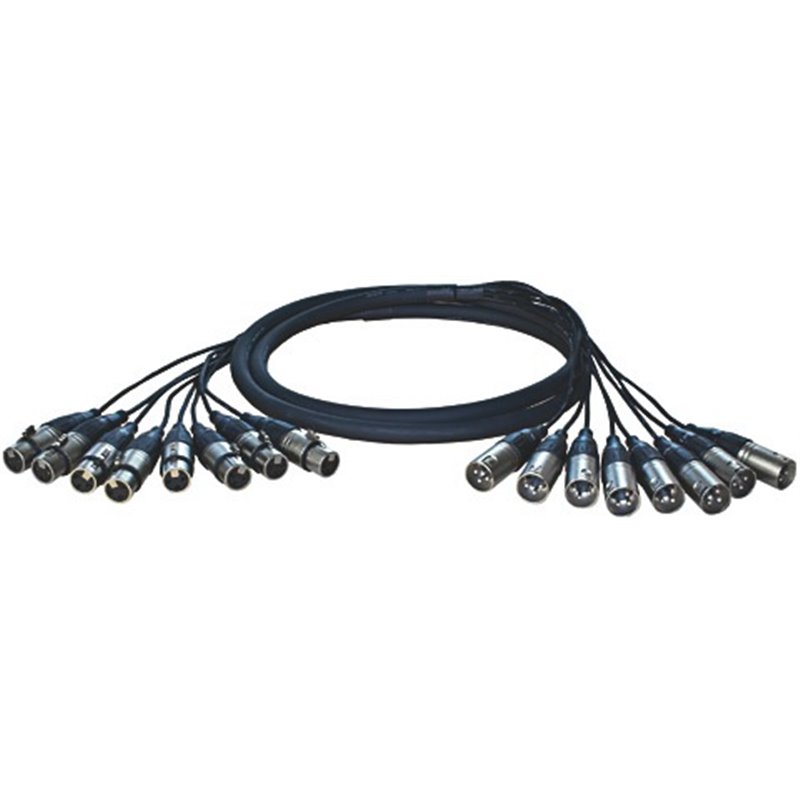 ALVA X8X8PRO5 MULTICORE 8 XLR M - 8 XLR F 5MT CAVO BREAKOUT 8 XLR M - 8 XLR F 5 METRI