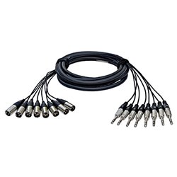 ALVA T8X8PRO2 MULTI-CORE CAVO BREAKOUT 8 JACK TRS M - 8 XLR MASCHI 2 METRI