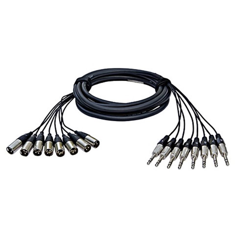ALVA T8X8PRO2 MULTI-CORE CAVO BREAKOUT 8 JACK TRS M - 8 XLR MASCHI 2 METRI