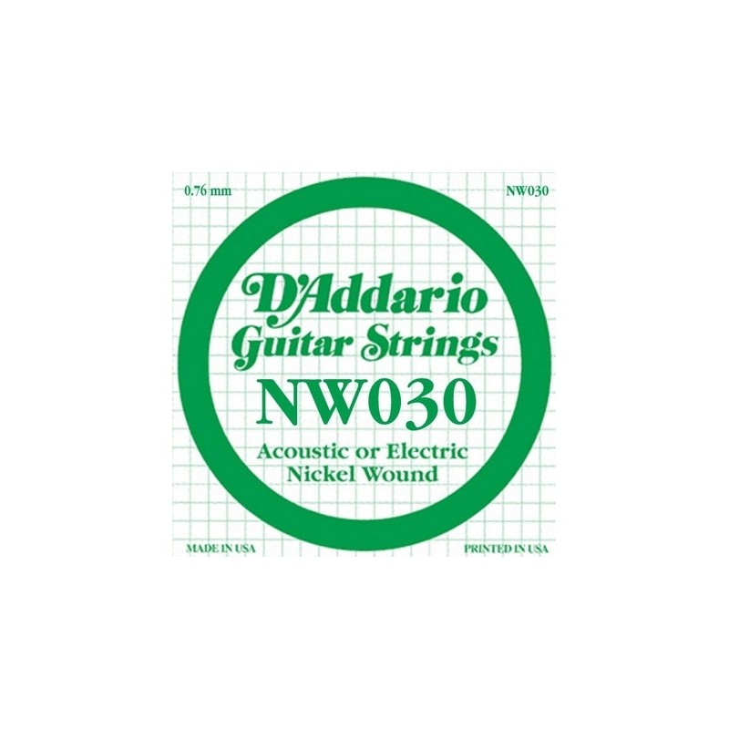 D'ADDARIO NW030  CORDA SINGOLA PER CHITARRA ACUSTICA/ELETTRICA