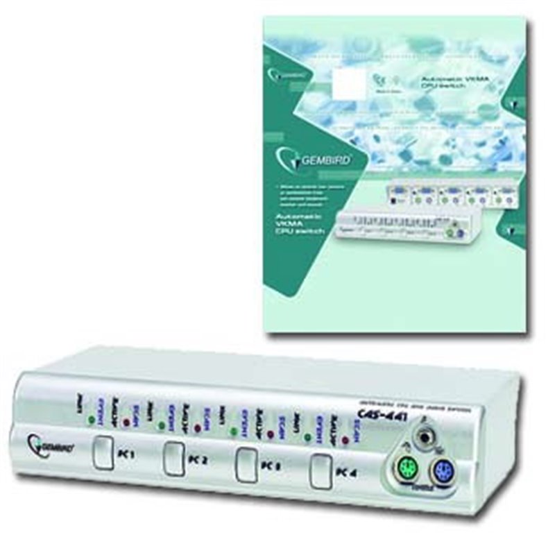 GEMBIRD AUTOMATIC CPU AND AUDIO SWITCH, 4 PCS