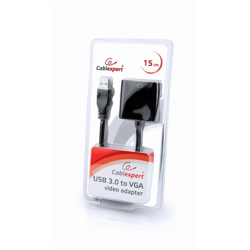 CABLEXPERT USB3 TO VGA VIDEO ADAPTER, BLACK, BLISTER