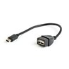 CABLEXPERT USB OTG AF TO MINI-BM CABLE, 0.15 M