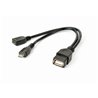 CABLEXPERT CAVO USB OTG AF A MICRO BM, 0.15 M