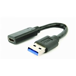 CABLEXPERT CAVO ADATTATORE USB 3.1 DA AM A TIPO C FEMMINA, 10 CM, NERO