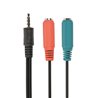 CABLEXPERT 3.5 MM AUDIO + MICROPHONE ADAPTER CABLE, 0.2 M