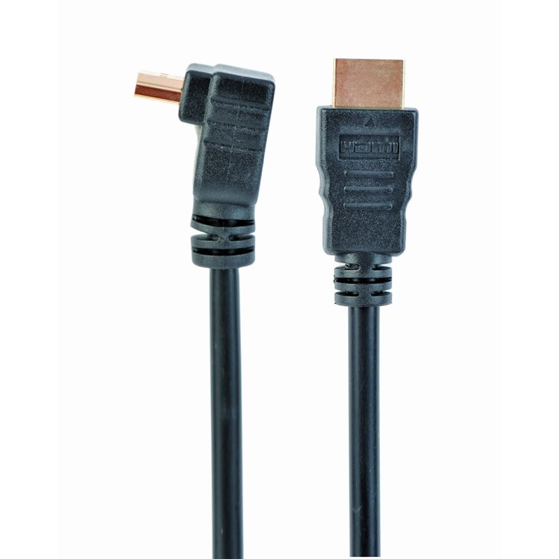 CABLEXPERT HDMI HIGH SPEED CAVO MASCHIO 90 GRADI A MASCHIO DIRITTO, CONNETTORI PLACCATI IN ORO