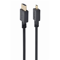 CABLEXPERT HDMI MALE TO MICRO D-MALE BLACK CABLE WITH GOLD-PLATED CONNECTORS, 3 M, BULK PACKAGE
