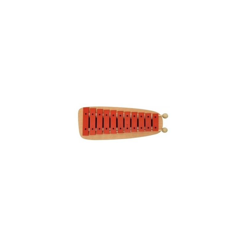 GEWA GH11 847.006 XILOFONO 11 NOTE PIASTRE ROSSE C-F + DUE BATTENTI LEGNO
