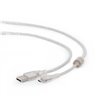 CABLEXPERT MICRO-USB CABLE, 1.8 M, TRANSPARENT JACKET