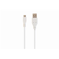 CABLEXPERT MICRO-USB CABLE, 3 M, WHITE