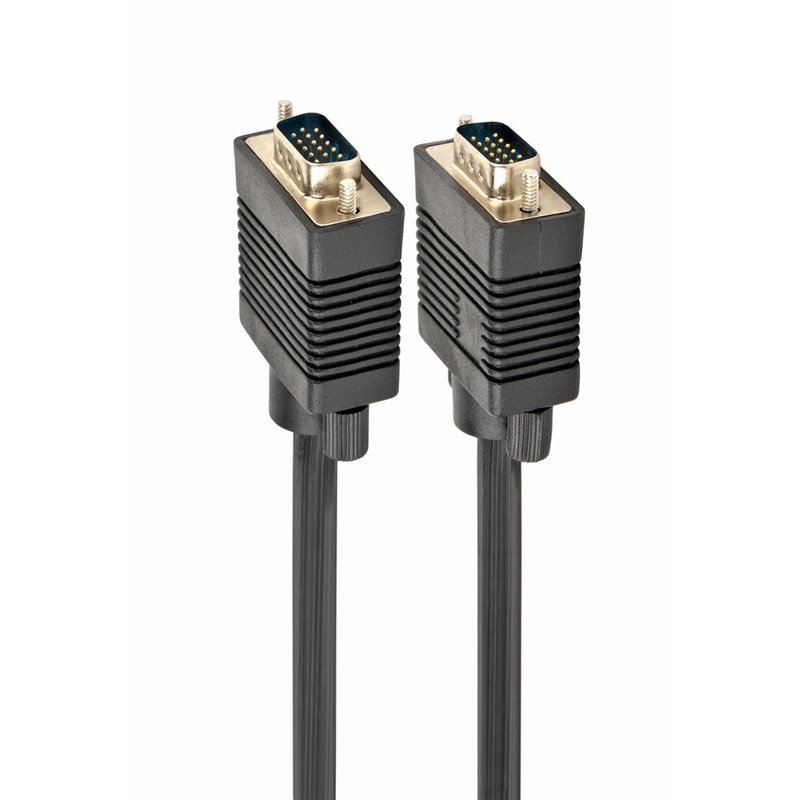 CABLEXPERT PREMIUM VGA HD15M/HD15M DUAL-SHIELDED W/2*FERRITE CORE 15M CABLE, BLACK COLOR