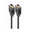 CABLEXPERT PREMIUM VGA HD15M/HD15M DUAL-SHIELDED W/2*FERRITE CORE 15M CABLE, BLACK COLOR
