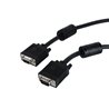 CABLEXPERT PREMIUM VGA-EXT HD15M/HD15F DUAL-SHIELDED W/2*FERRITE 10FT CABLE, BLACK