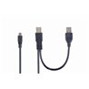 CABLEXPERT DUAL USB A TO MINI-USB CABLE, 3 FT