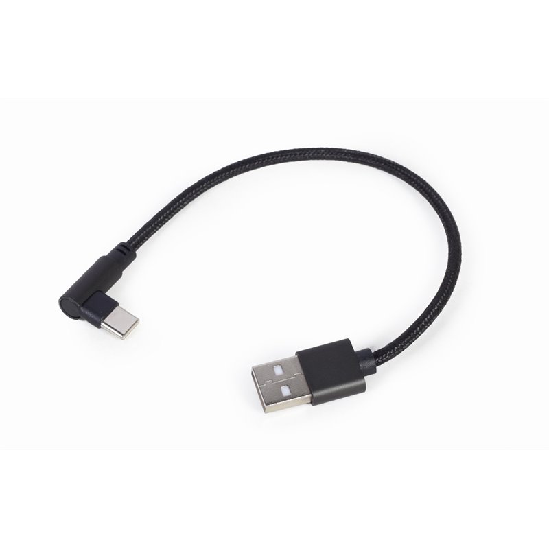 CABLEXPERT CAVO TYPE-C USB INTRECCIATO IN COTONE CON CONNETTORI METALLICI, 1,8 M, NERO